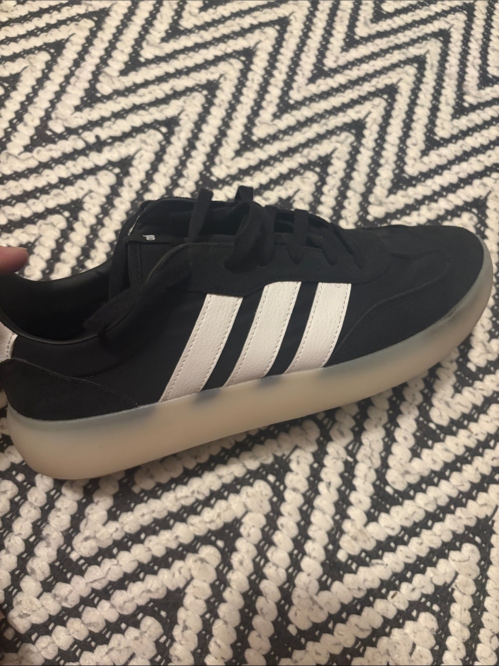 adidas Black Sneaker with White Stripes
